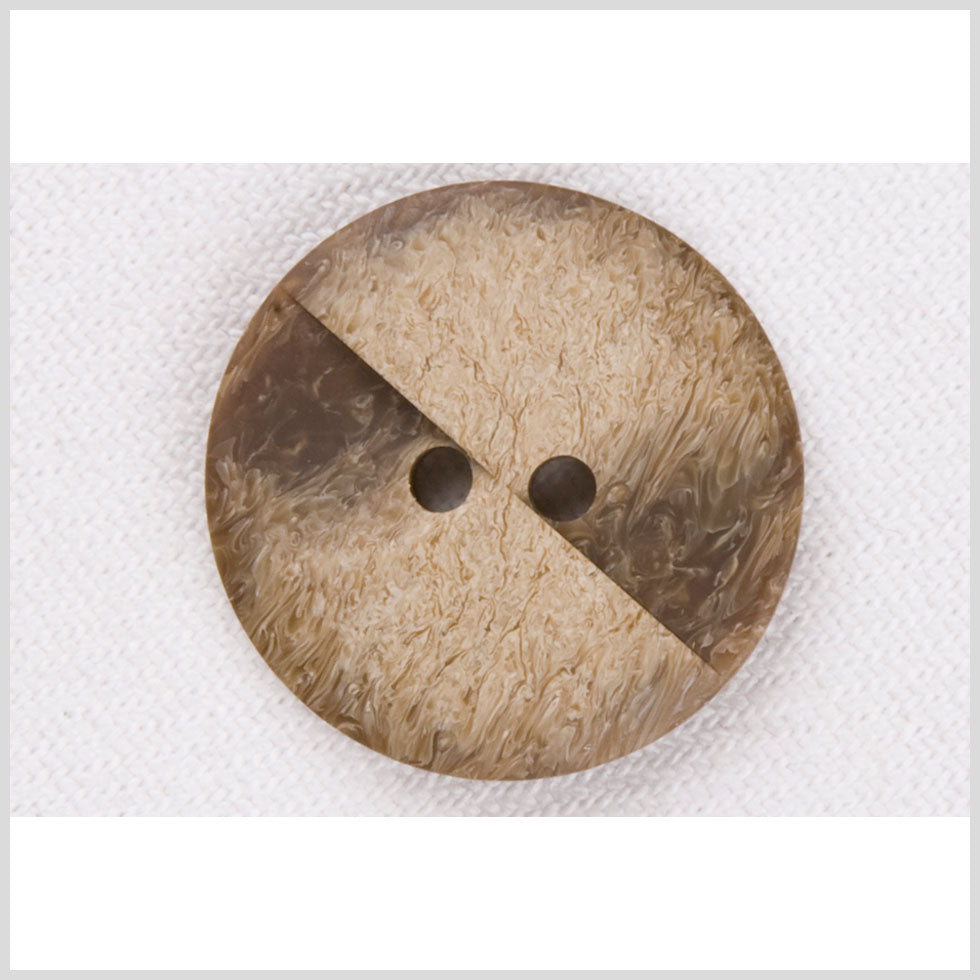 Light  Brown Plastic Button - 24L/15mm