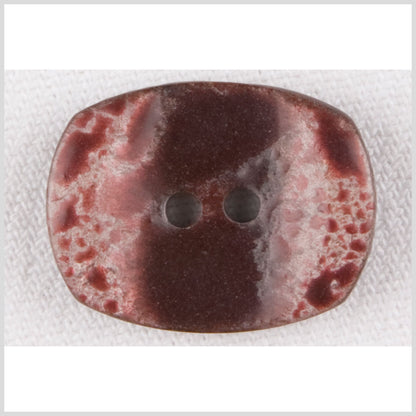 Ivory/Burgundy Plastic Button - 36L/23mm