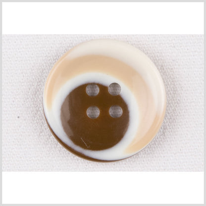 Multi-Brown Plastic Button - 40L/25mm