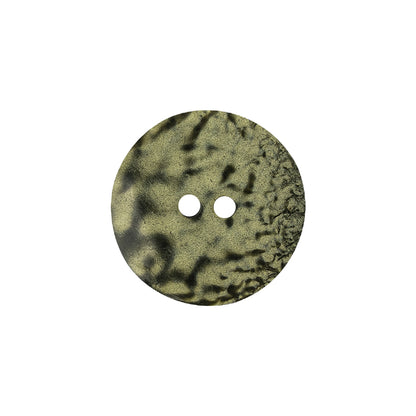 Green Iridescent 2-Hole Plastic Button - 32L/20mm Detail