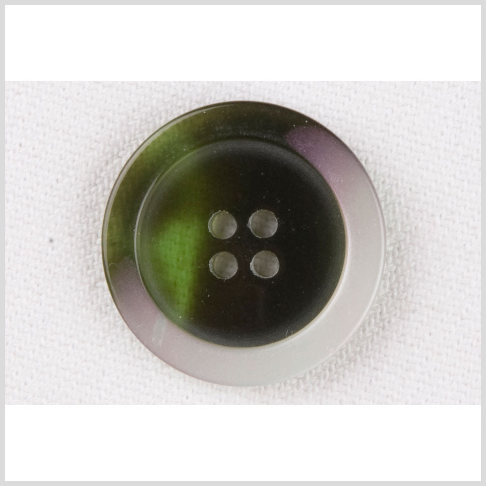 Multi-Green Plastic Button - 40L/25mm
