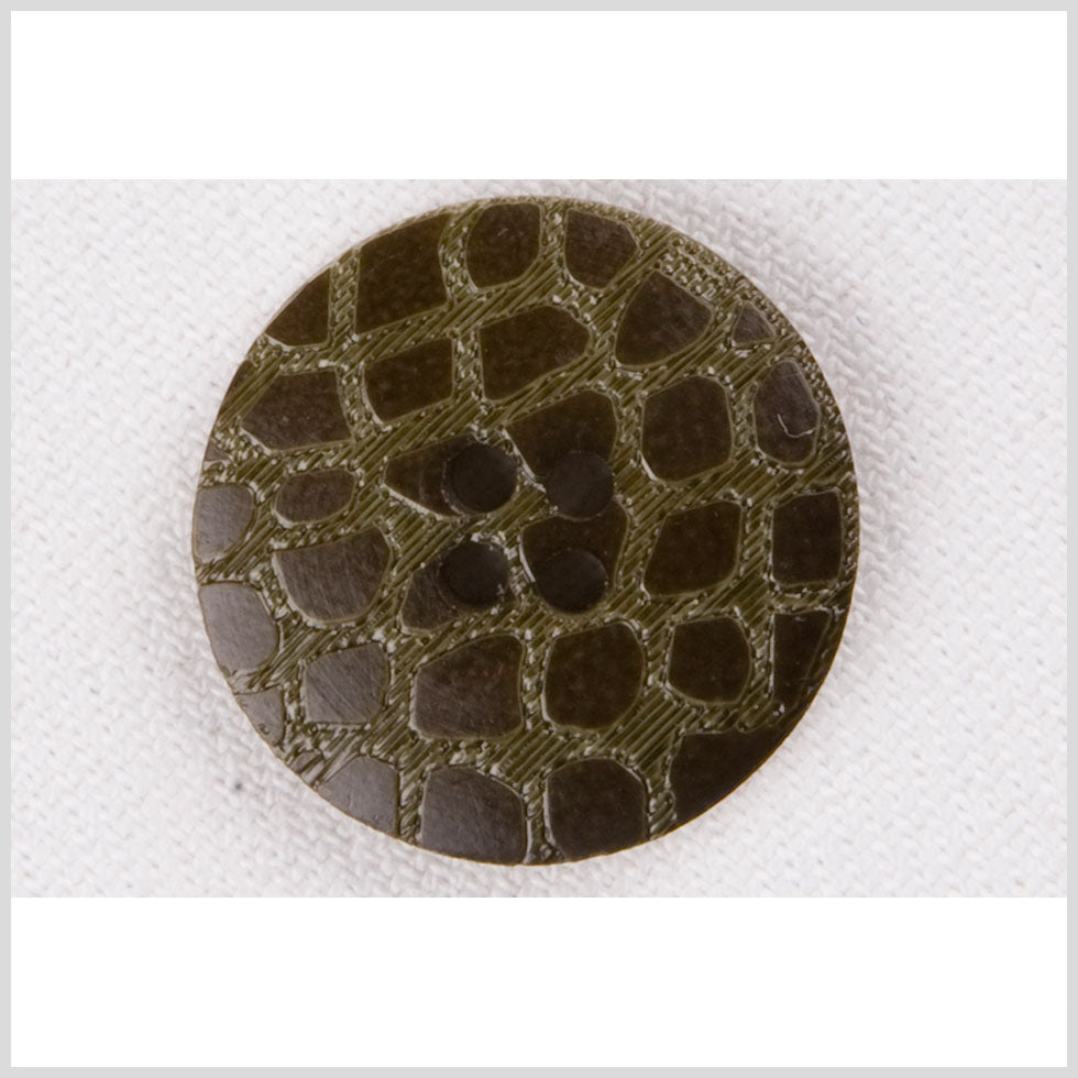 Multi-Green 4-Hole Plastic Button - 28L/18mm