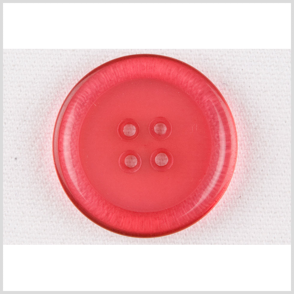 Clear Pink Plastic Button - 45L/29mm