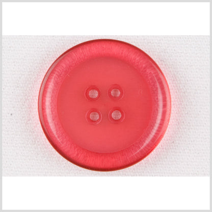 Clear Pink Plastic Button - 45L/29mm