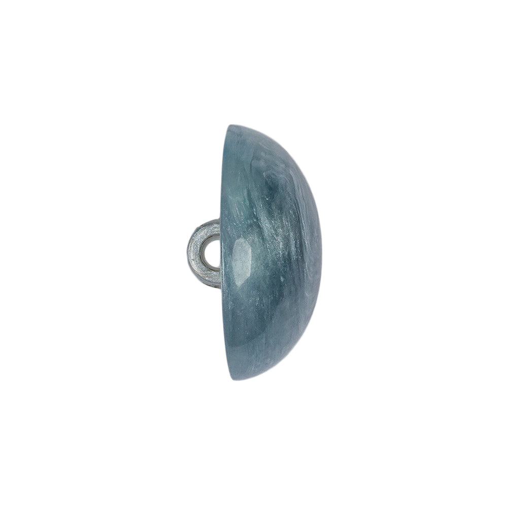 Sky Blue Plastic Button - 36L/23mm - Folded