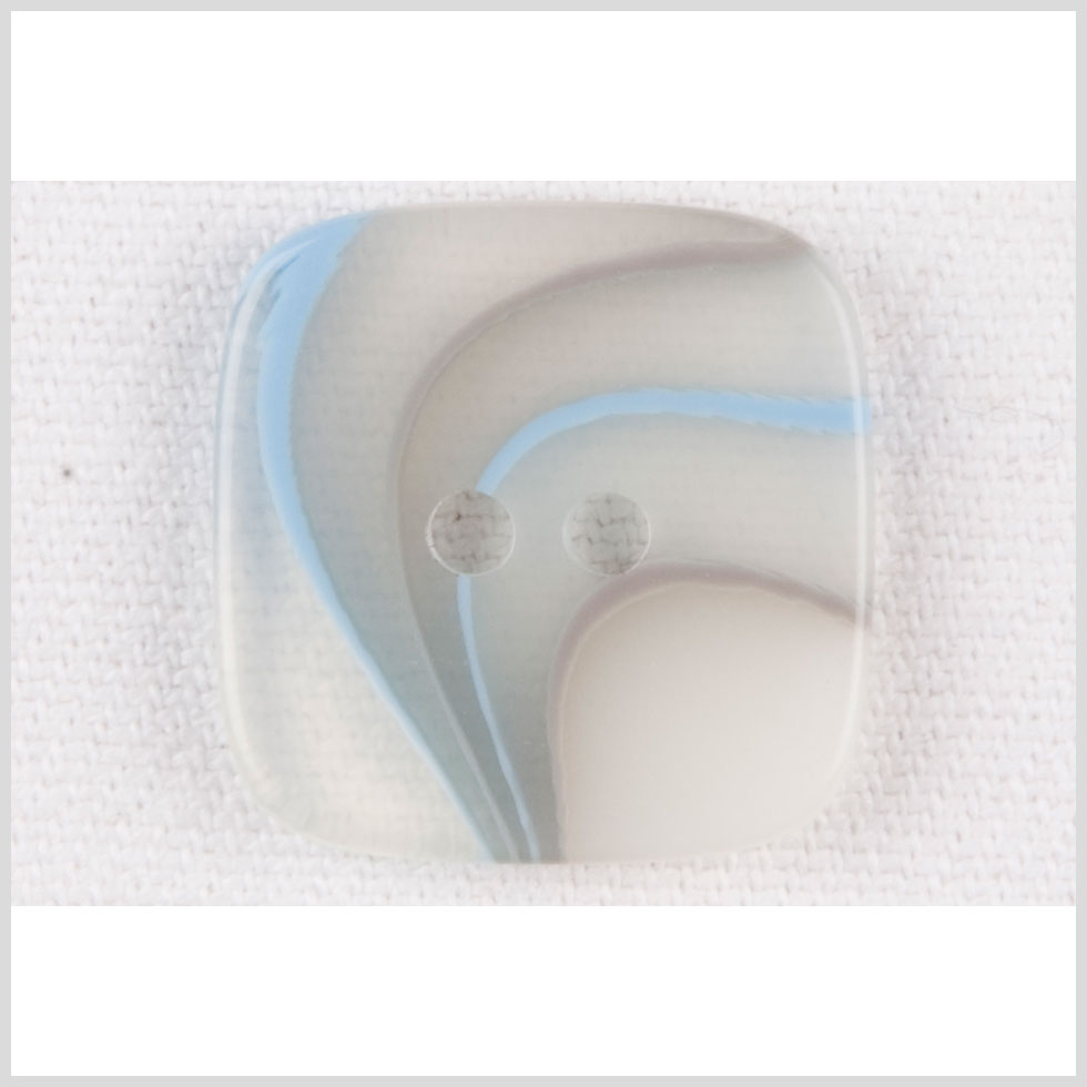 Sky Blue/Multi Plastic Button - 36L/23mm