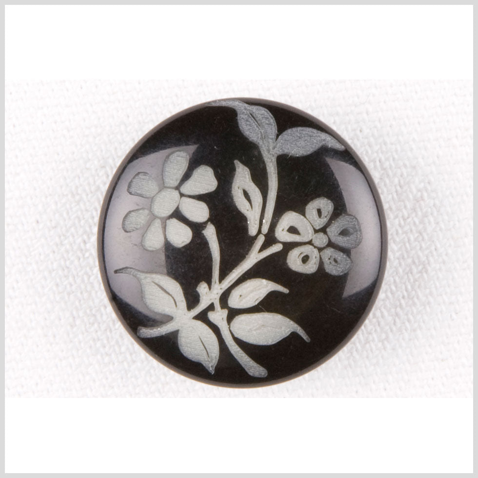 Black/Gray Plastic Button - 32L/20mm