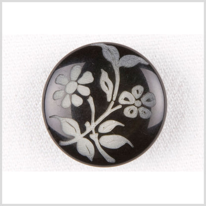 Black/Gray Plastic Button - 32L/20mm