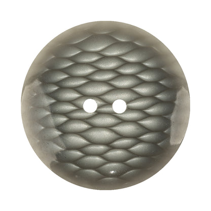Plastic 2-Hole Button - 54L/34mm - Gray and White Fish Scales