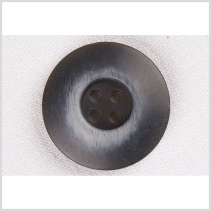Plastic 4-Hole Button - 32L/20mm - Dark Gray and White Mottled Wide Flat Rim