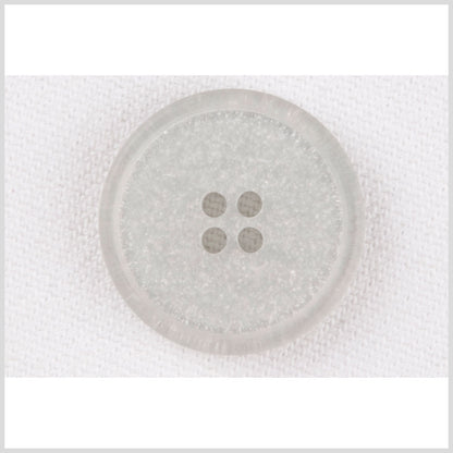 Plastic 4-Hole Button - 24L/15mm - Light Gray and Silver Glitter