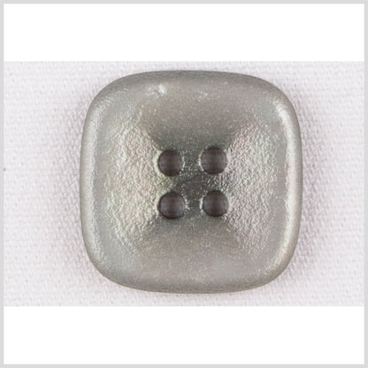 Gray Iridescent 4-Hole Square Plastic Button - 28L/18mm