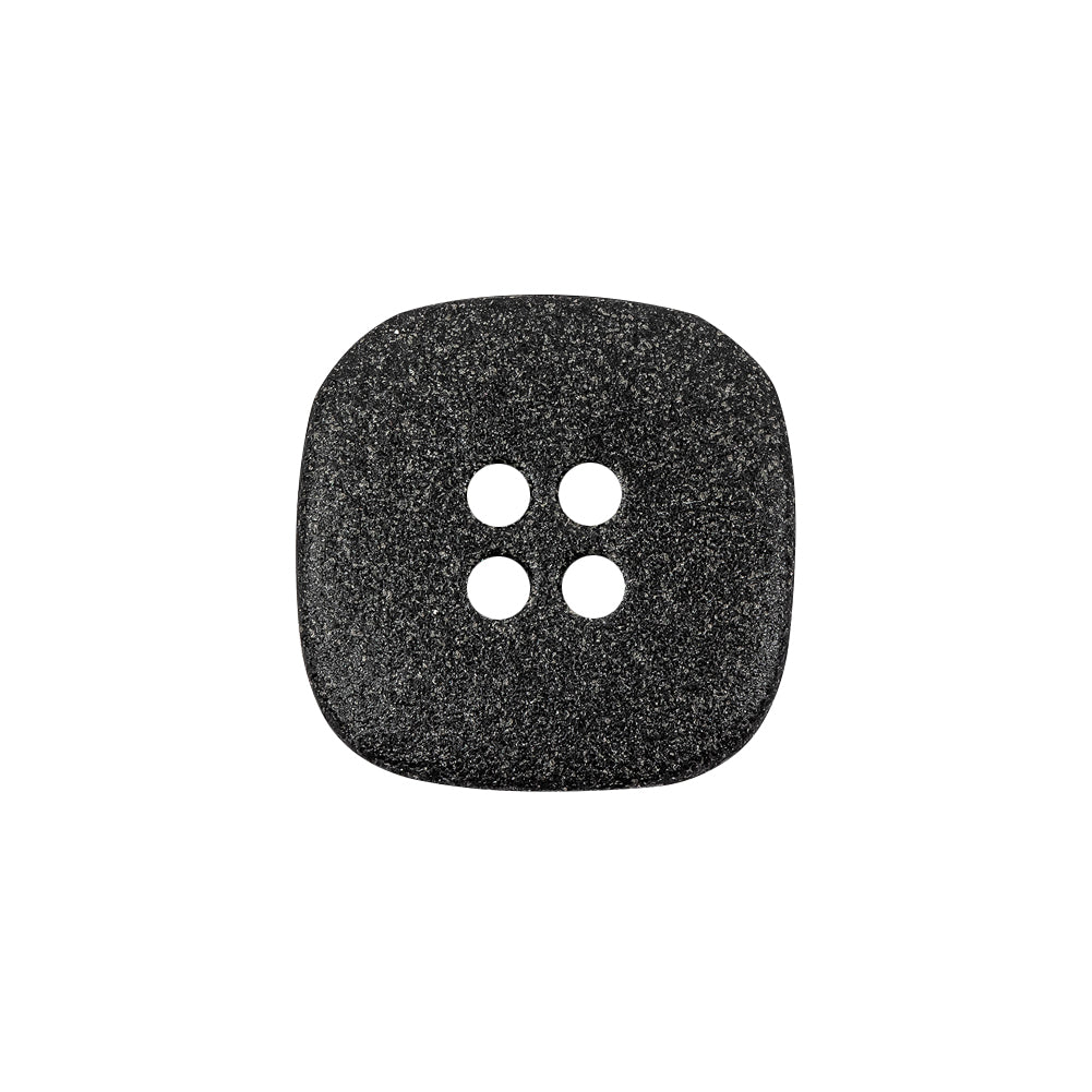 Gray Iridescent 4-Hole Plastic Square Button - 36L/23mm - Detail