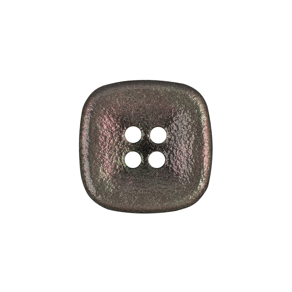 Gray Iridescent 4-Hole Plastic Square Button - 36L/23mm