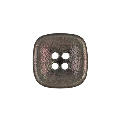Gray Iridescent 4-Hole Plastic Square Button - 36L/23mm
