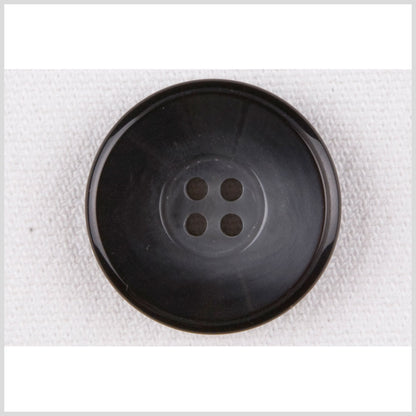 Plastic 4-Hole Button - 36L/23mm - Black and Light Gray Gradient Swirl