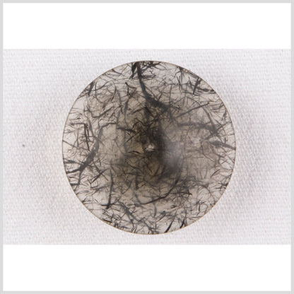Plastic Shank Back Button - 20L/12.5mm - Translucent Gray with Charcoal Thread Inclusions