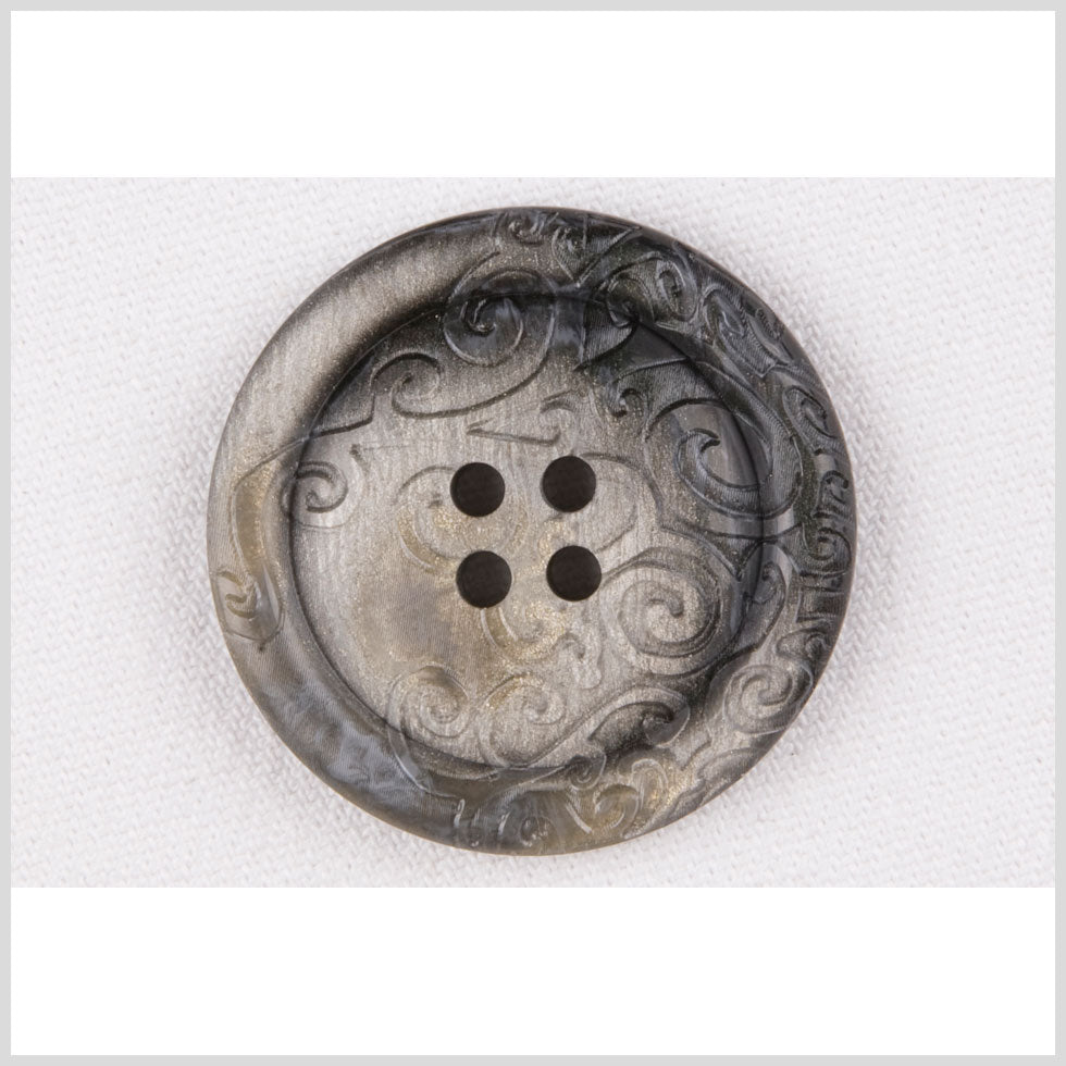 Gray Plastic Button - 54L/34mm