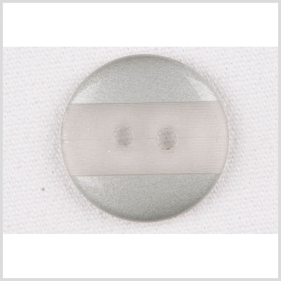 Plastic 2-Hole Button - 28L/18mm - Light Gray Engraved Ribbing Stripe