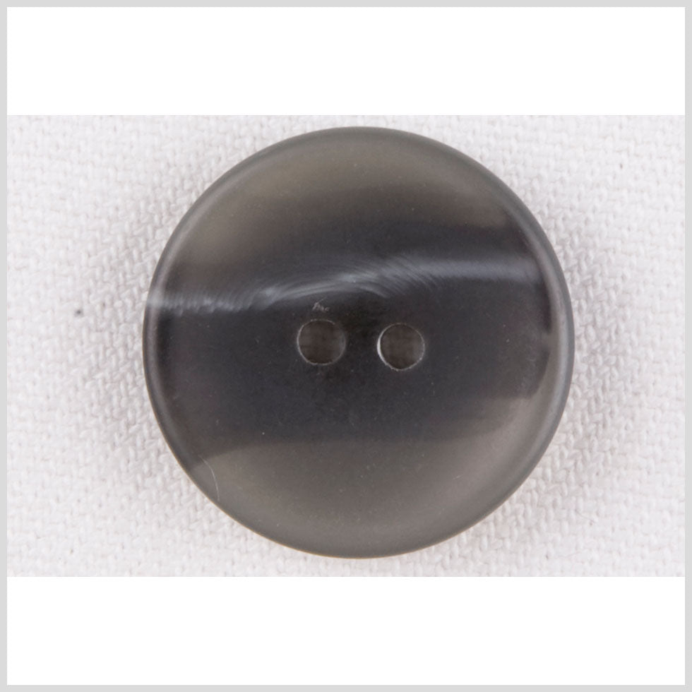 Plastic 2-Hole Button - 36L/23mm - Dish Shaped Charcoal, Gray and White Streaks