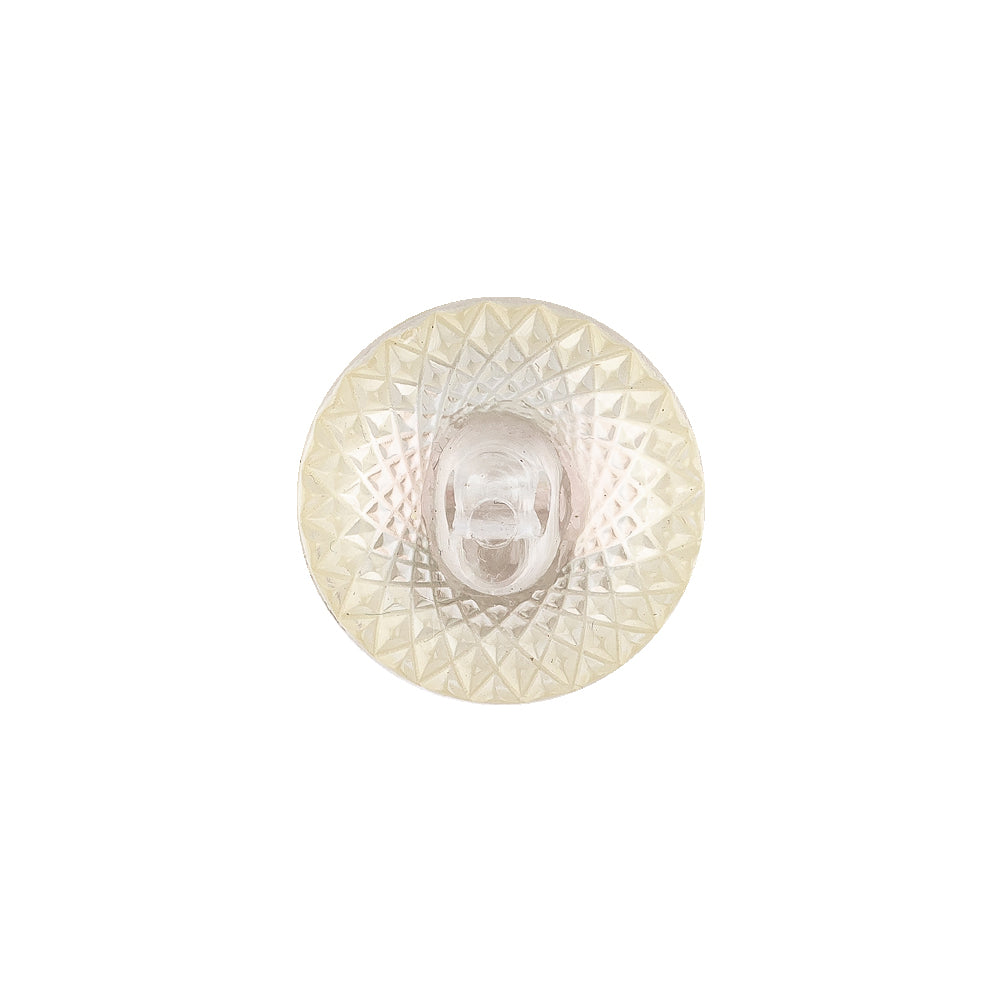 Translucent Faceted Plastic Shank Back Button - 25L/16mm - Detail