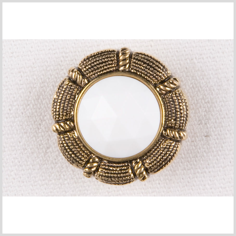 White/Antique Gold Plastic - 36L/23mm
