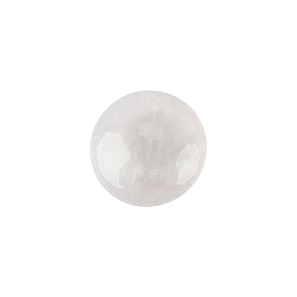 Plastic Shank Back Button - 24L/15mm - Iridescent White Dome Shaped