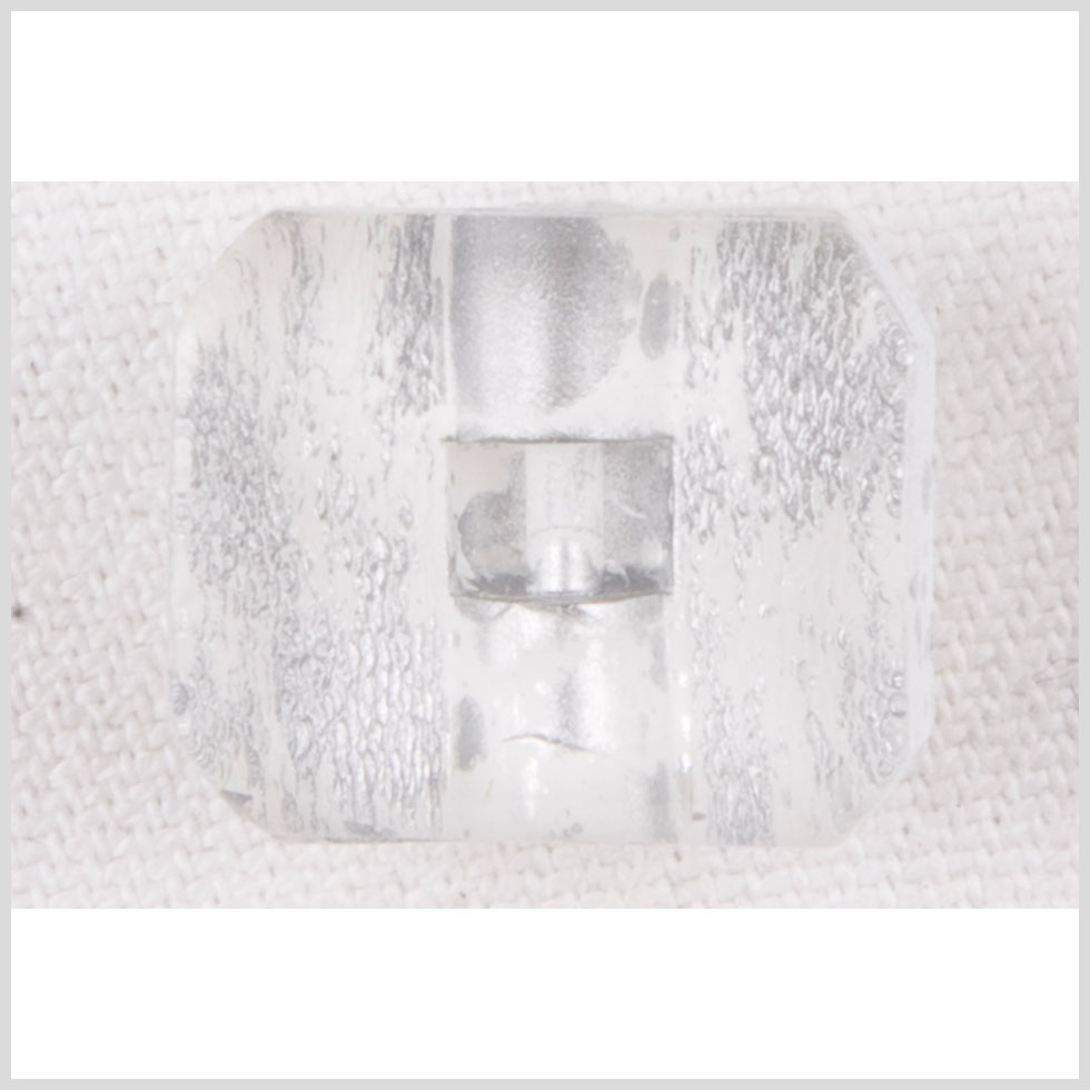 Clear White Plastic Button - 32L/20mm