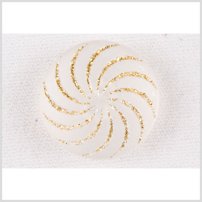 Clear Gold Plastic Button - 24L/15mm