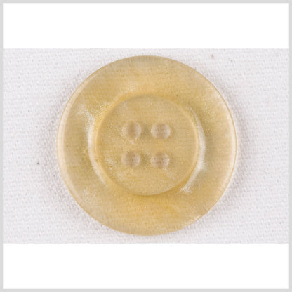 Plastic 4-Hole Button - 32L/20mm - Ivory and Gold Glitter