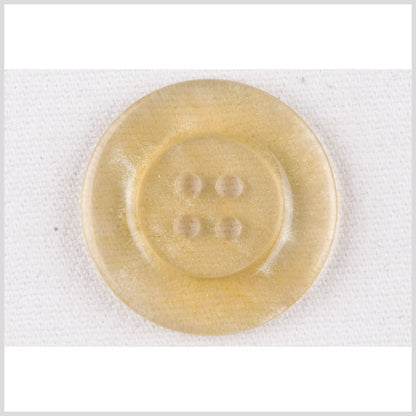 Plastic 4-Hole Button - 44L/28mm - Translucent Ivory and Gold Glitter
