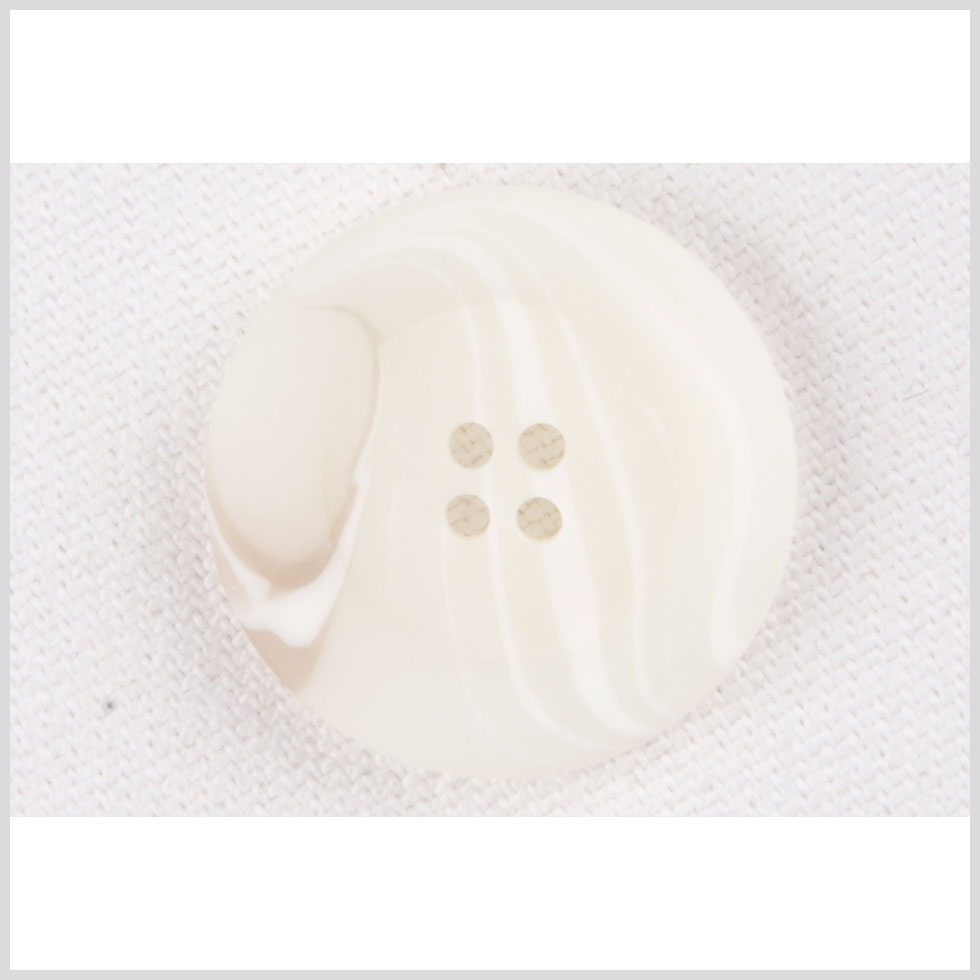 White Plastic Button - 28L/18mm