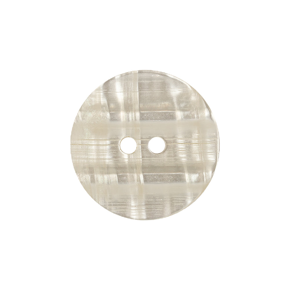 Ivory Iridescent 2-Hole Plastic Button - 34L/21.5mm