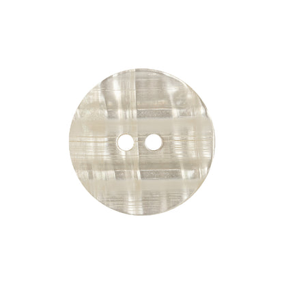 Ivory Iridescent 2-Hole Plastic Button - 34L/21.5mm