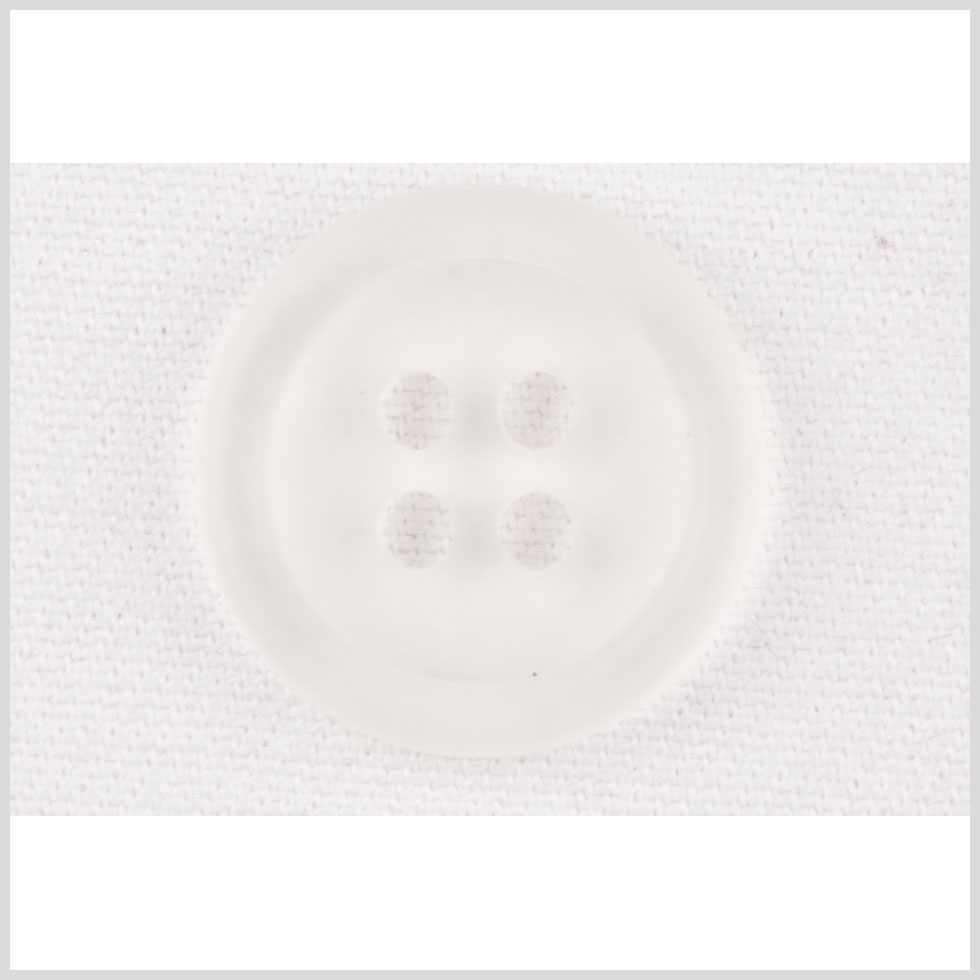 Plastic 4-Hole Button - 36L/23mm - Translucent White