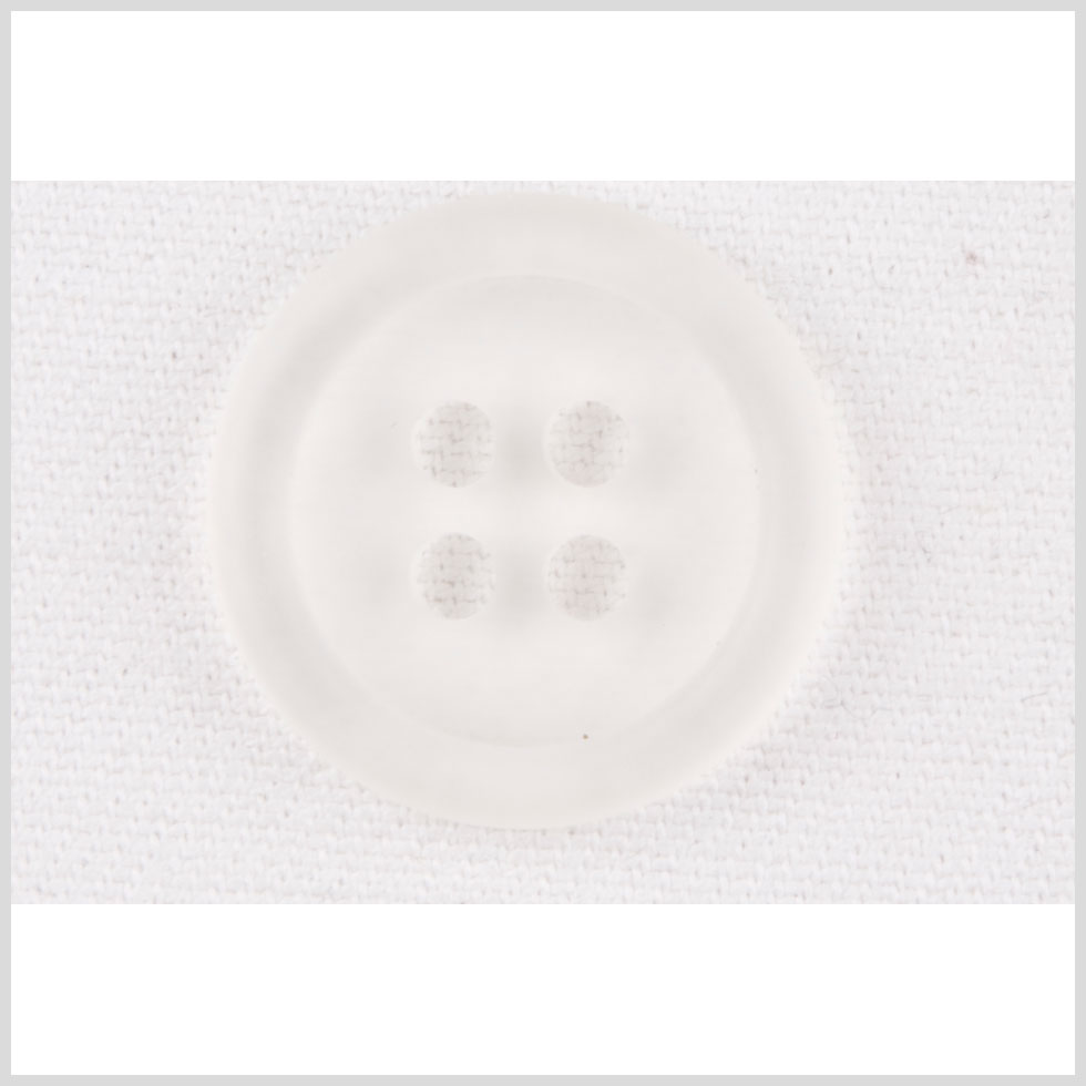 Clear White Plastic Button - 40L/25mm