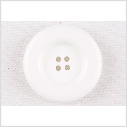 White Plastic Button - 48L/30.5mm