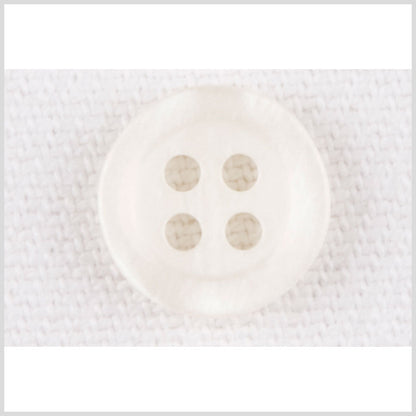 Plastic 4-Hole Button - 18L/11.5mm - Ivory Wide Rim