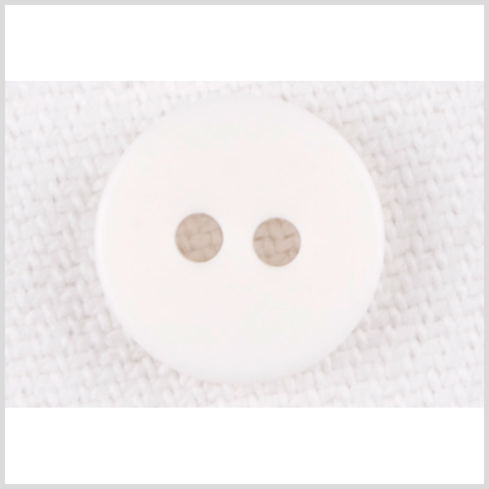 White Plastic Button - 16L/10mm