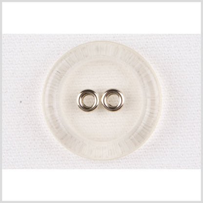 Clear Silver Plastic Button - 40L/25.5mm