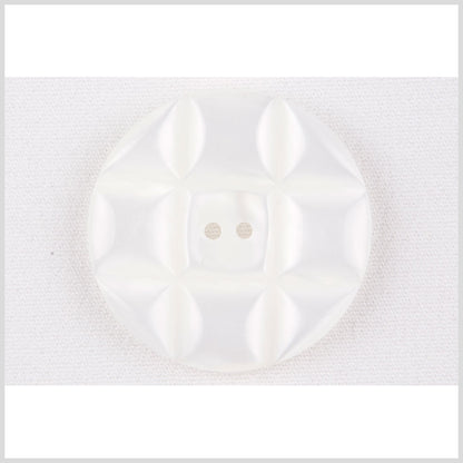 Clear White Plastic Button - 44L/28mm