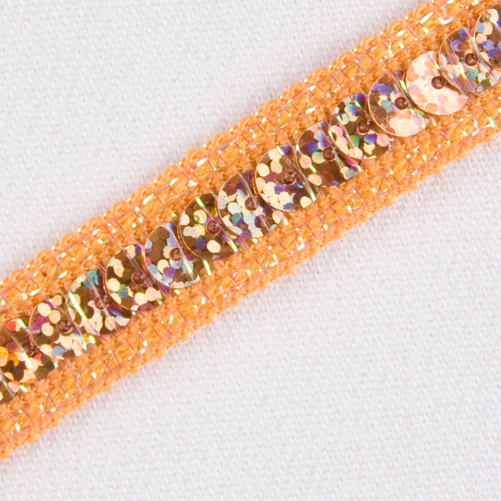 Soft Gold Fancy Sequin Trim - Detail