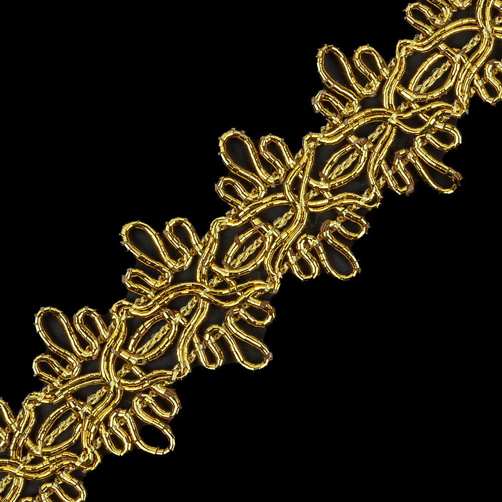 1&amp;quot; Gold Gimp Braid - Detail