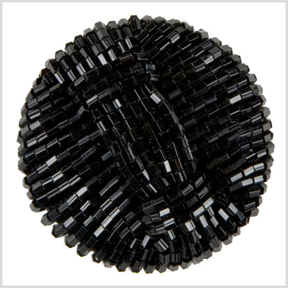 Black Beaded Button - 64L/42mm
