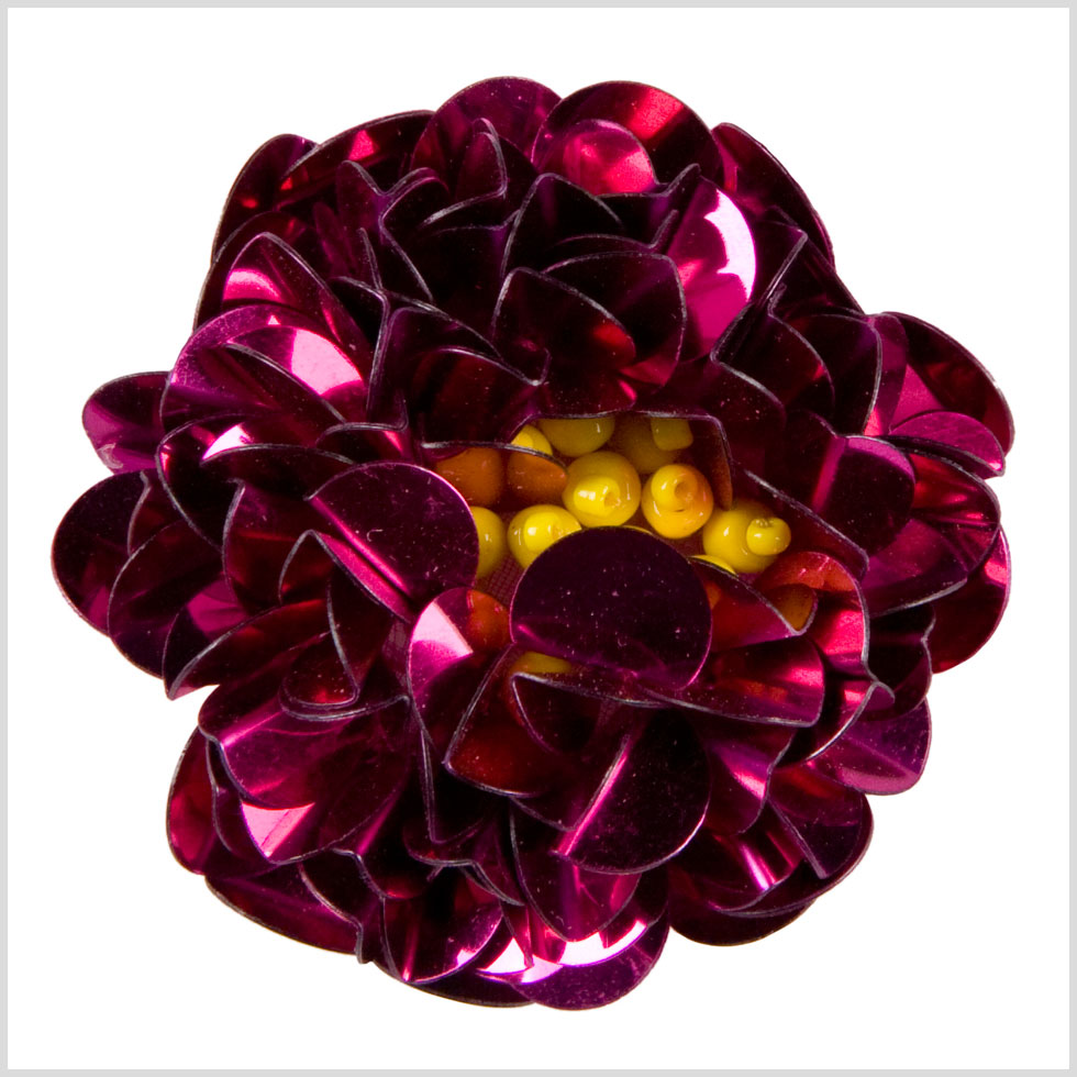 2" Fuchsia Fancy Applique