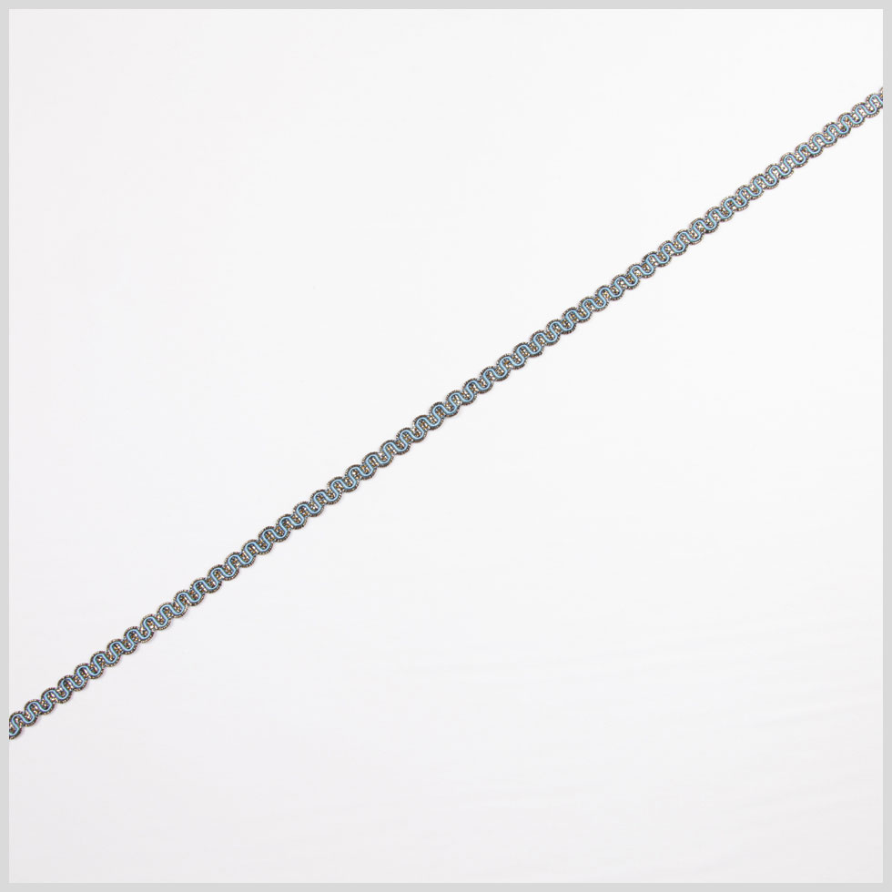 Pale Blue/Gold Metallic Braid