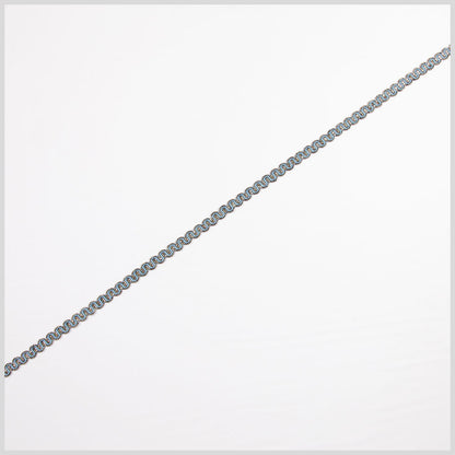 Pale Blue/Gold Metallic Braid