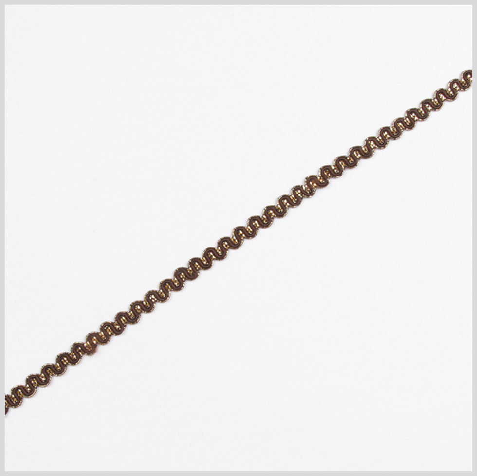 Chocolate/Gold Metallic Braid
