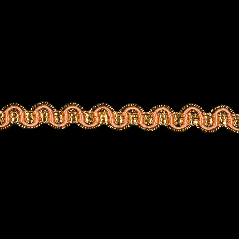 Pale Pink/Gold Metallic Braid Detail
