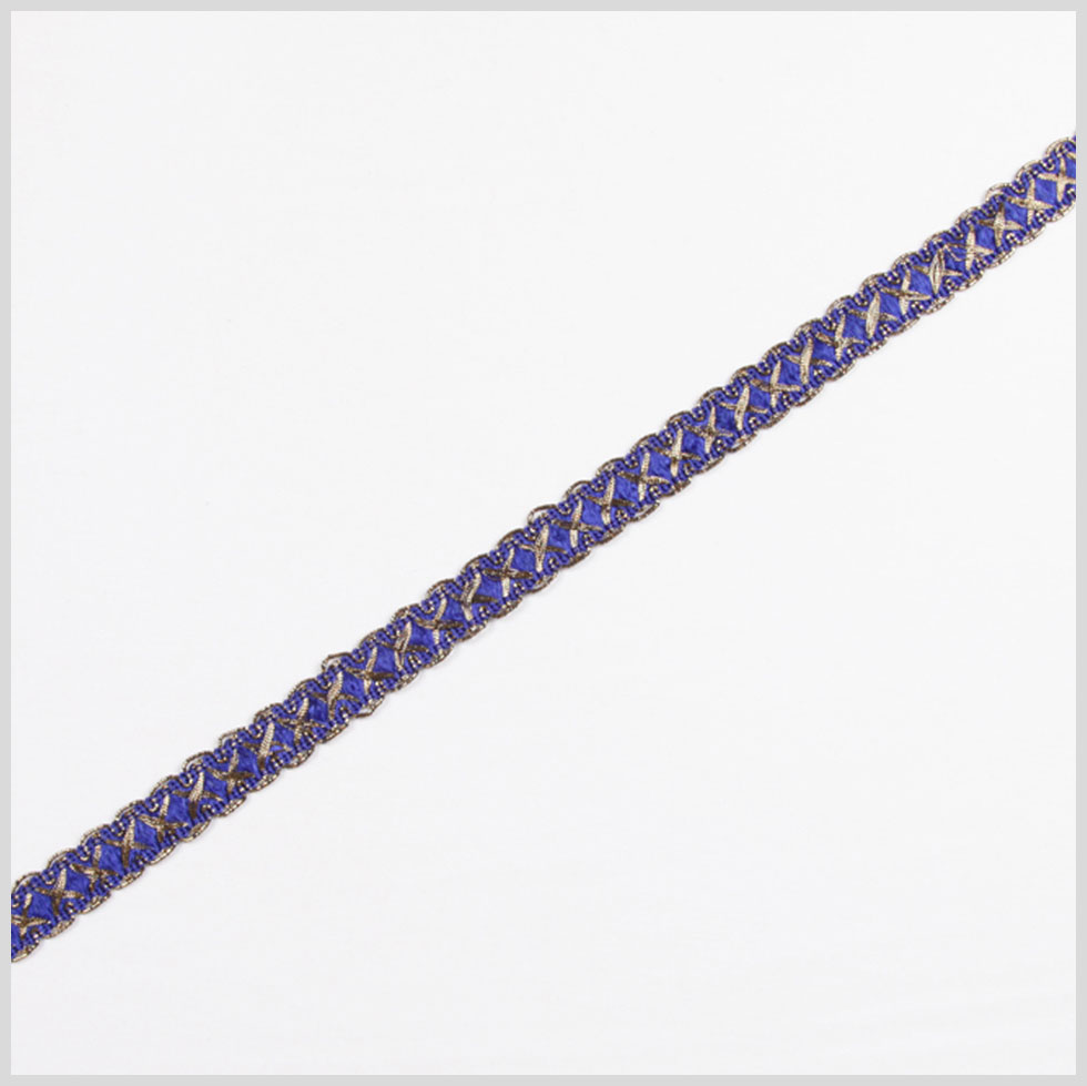 Gold/Blue Metallic Braid